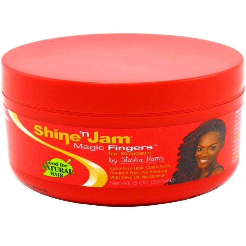 10 pack Shine N Jam Magic Fingers For Braiders Extra Firm Hold, 8 Ounce