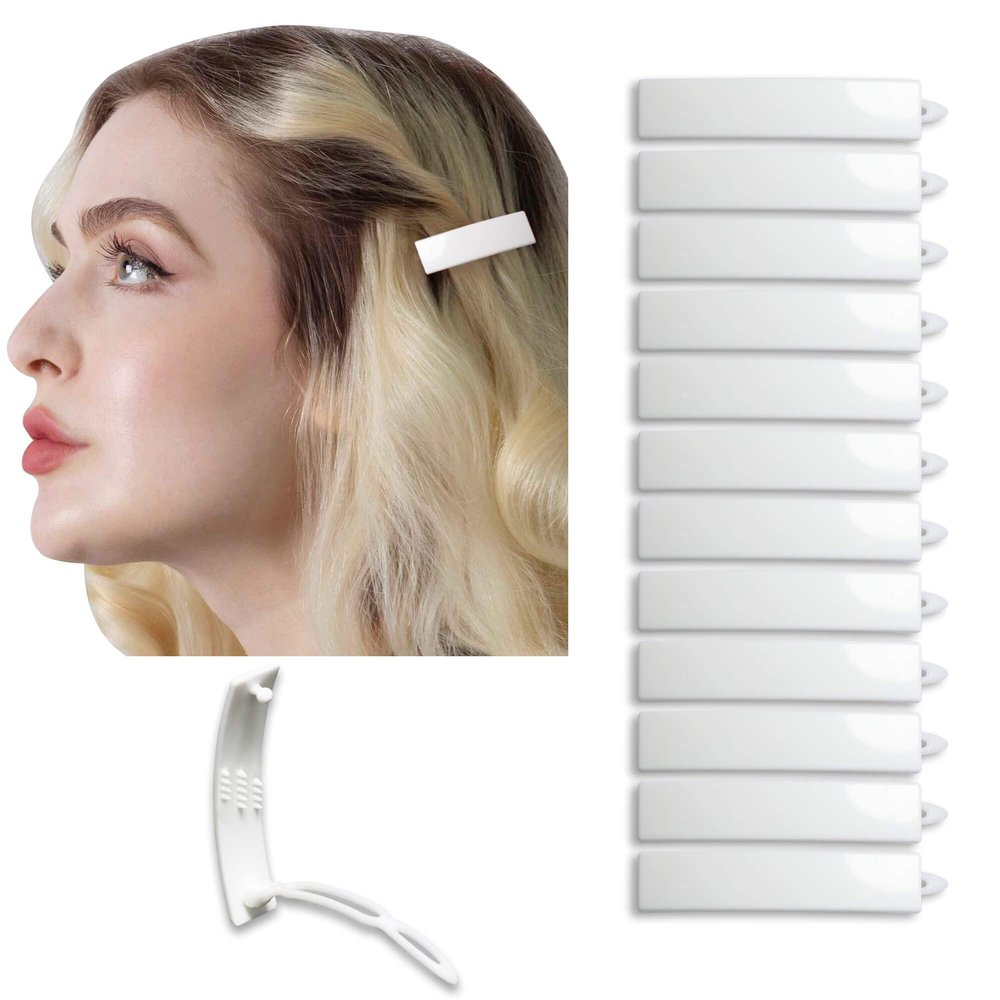 AURORA PIN 12pcs Hair Barrettes Set for Women and Girls, Hair Clips for Thick Thin Fine Hair, Non-metal Hair Accessories, Non-Slip Grip Handmade Snap Hairpin, BPA Free
