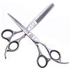 Hair Cutting Scissors, 6 Inch Professional Stainless Steel Hair Scissors Salon Cutting/Thinning Hairdressing Shears Regular Blade Styling Tools BY ZZYY (Color : Thinning scissors) view 3