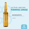 MEDIDERMIK FIRMING DMAE. DMAE Dermik helps improve the appearance of photo aged skin especially when flaccidity is present. 20 ampoules x 5 ml / 20 ampoules x 0,17 fl. oz view 4