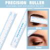 8 Pieces Microblading Marker Pen with Paper Ruler Skin Marker Eyebrow Permanent Makeup Position Mark Tools Markers Pen for Eyebrow Lips Skin (White and Purple,Single-Head) view 4