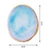 2 Pieces Resin Nail Art Palette, Nail Art Painting Gel Palette Gold Edge Color Makeup Display Board Nail Art Display Cosmetic Mixing Tools view 2