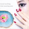 2 Pieces Resin Nail Art Palette, Nail Art Painting Gel Palette Gold Edge Color Makeup Display Board Nail Art Display Cosmetic Mixing Tools view 4