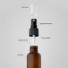 DLIBUY 24 Pcs Empty 100ml 3.3oz Brown Plastic PET Fine Mist Pump Spray Bottles with Black Sprayer for Cosmetic Perfume Water-Based Products Refillable Travel Portable Containers, 2x Funnels view 2
