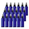 DLIBUY 24 Pcs Empty 100ml 3.3oz Blue Plastic PET Fine Mist Pump Spray Bottles with Black Sprayer for Cosmetic Perfume Water-Based Products Refillable Travel Portable Containers, 2x Funnels view 1