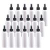 DLIBUY 24 Pcs Empty 100ml 3.3oz White Plastic PET Fine Mist Pump Spray Bottles with Black Sprayer for Cosmetic Perfume Water-Based Products Refillable Travel Portable Containers, 2x Funnels view 1