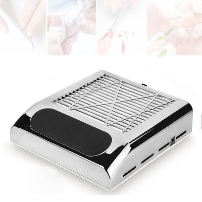 PENNY73 Nail Vacuum Collector Dust Cleaning Fan for Manicure with Filter Suction Manicure Cleaner Machine in Salon & Home for Acrylic Nails,Silver