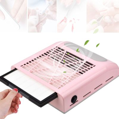 PENNY73 Nail Vacuum Collector Dust Cleaning Fan for Manicure with Filter Suction Manicure Cleaner Machine in Salon & Home for Acrylic Nails,Pink
