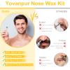 Nose Wax Kit for Men Women, Yovanpur Nose Hair Waxing Kit with 100g Nose Hair Wax Beads (15-20 USES), 20 Applicator, 15 Mustache Protector, 10 Paper Cups, 1 Measuring Cup - Easy, Quick and Painless view 4