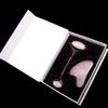 HXSCOO 1 Set Natural Crystal Quartz Semi Precious Rose Quartz Massager Green Jade for Face Stick Roller Anti Cellulite Facial Wrinkles Natural Crystal Massager Suit (Color : Green Jade) view 2