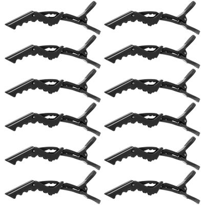 12pcs Alligator Clip Plastic Hair Clips Crocodile Clips for Hair Salon Clips Hair Clips for Thick Hair Diy Hair Clip Alligator Hair Clip Professional Hair Clips Salon Hair Clamps