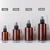 DLIBUY 24 Pcs Empty 200ml 6.6oz Portable Amber Plastic PET Fine Mist Pump Spray Bottles with Sprayer Refillable Travel Containersfor Perfume Water-based Cosmetic Products, 4x Funnel view 2