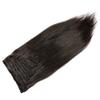 Silky Straight Clip in Human Hair Extension Brazilian Remy Clips on Hair Natural Black Straight Full Head Clip Hair For Black Woemn 100-150g (22inch 150grams, #Natural Black) view 4