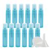 DLIBUY 50 Pieces, Empty Plastic Frosted Blue 3ml Pump Sprayer Bottles, Refillable Mini Portable Pocket Mist Spray Bottle Perfume for Liquid Cosmetic 5x Funnels view 1