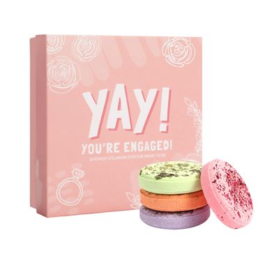 Engagement Gift Shower Steamers (4 Scents) - Aromatherapy Shower Steamer for Women, Best Shower Steamers for Engagement Gifts, Shower Steamers Eucalyptus, Unique Bride to Be Gifts Shower Bombs