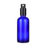DLIBUY 6 Pcs Empty 100ml Blue Glass Fine Mist Pump Spray Bottles with Black Alu Pump Head, Travel Portable Small Refillable Sprayer Bottles for Cosmetic Perfume Water, with 2x Funnel view 2