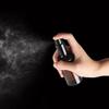 DLIBUY 4 Pcs Empty 50ml Brown Glass Fine Mist Pump Spray Bottles with Black Alu Pump Head, Amber Travel Portable Small Refillable Sprayer Bottles for Cosmetic Perfume Water, with 1x Funnel view 4
