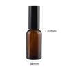 DLIBUY 12 Pcs Empty 30ml Brown Glass Fine Mist Pump Spray Bottles with Black Alu Pump Head, Amber Travel Portable Small Refillable Sprayer Bottles for Cosmetic Perfume Water, with 3x Funnel view 2