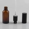 DLIBUY 12 Pcs Empty 30ml Brown Glass Fine Mist Pump Spray Bottles with Black Alu Pump Head, Amber Travel Portable Small Refillable Sprayer Bottles for Cosmetic Perfume Water, with 3x Funnel view 3