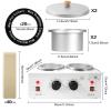 1.2L Double Portable Wax Warmer Machine for Painless Hair Removal, Women Men Professional Wax Heater with Adjustable Temperature Set, 40pcs Sticks view 4
