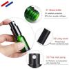 DLIBUY 4 Pcs Empty 50ml Green Glass Fine Mist Pump Spray Bottles with Black Alu Pump Head, Travel Portable Small Refillable Sprayer Bottles for Cosmetic Perfume Water, with 1x Funnel view 2