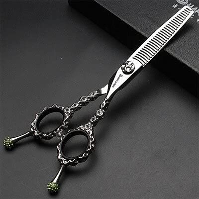 Hair Cutting Scissors, 6 inch Barber shop professional hairdressing scissors cutting thinning scissors hairdresser special hair cutting scissors BY ZZYY (Color : G A thinning)
