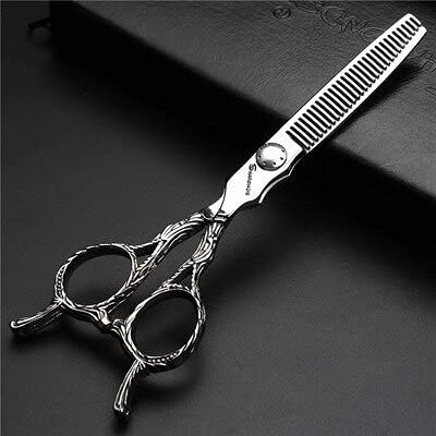 Hair Cutting Scissors, 6 inch Barber shop professional hairdressing scissors cutting thinning scissors hairdresser special hair cutting scissors BY ZZYY (Color : A thinning)