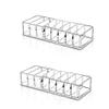 Acrylic Makeup Organizer Lipstick Holder, 8 Slots Clear Cosmetic Makeup Storage Organizer for Lipstick, Brushes, Highlighters, Eyeshadow, Bottles view 1