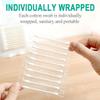 200 Pack Cotton Swab Individually Wrapped, Individually Wrapped Double Tipped Cotton Swabs Paper Sticks Cotton Buds(White, Round/Pointed End) view 3