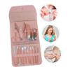 Beaupretty 16pcs Rose Gold Manicure Set Nail Trimmers Ergonomic Fingernail Clippers Nail Files Grooming Tools for Home Travel Use view 3