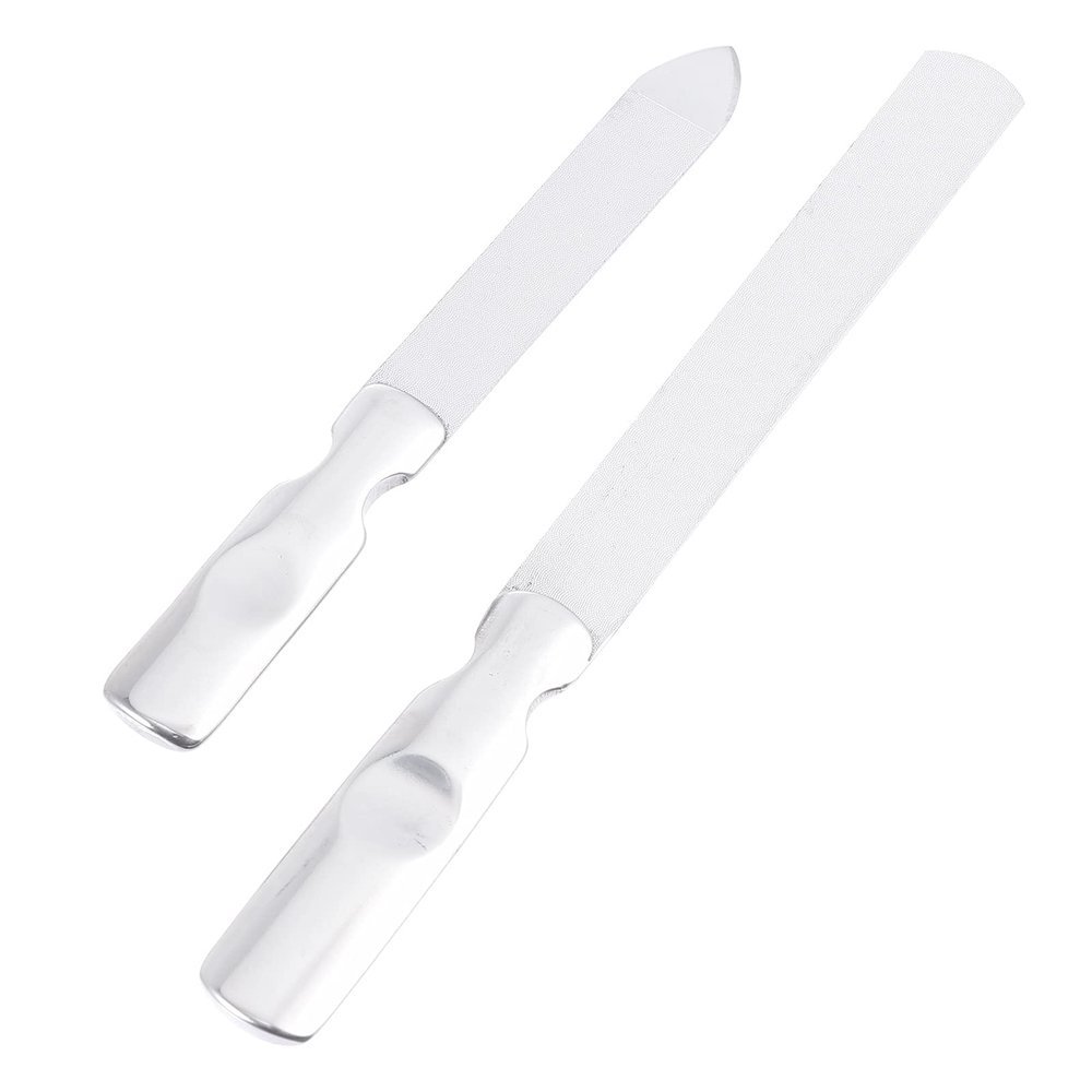 Beaupretty 2sets Nail File Leather Case Professional Manicure Tool for Home and Salon Use Washable and Reusable Nail Files for Fingernails and Toenails