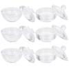 6pcs Nail Art Crystal Cup Mini Containers Nail Acrylic Clear Tumbler Clear Glass Acrylic Liquid Bowl Manicures Art Cup Manicure Tools High Borosilicate Glass Reconcile view 1