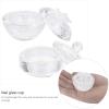 6pcs Nail Art Crystal Cup Mini Containers Nail Acrylic Clear Tumbler Clear Glass Acrylic Liquid Bowl Manicures Art Cup Manicure Tools High Borosilicate Glass Reconcile view 3