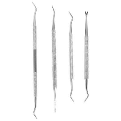 Beaupretty 4pcs Nail Care Tools Kit Cuticle Remover Nail Pusher for Manicure and Pedicure Portable and Efficient Silver