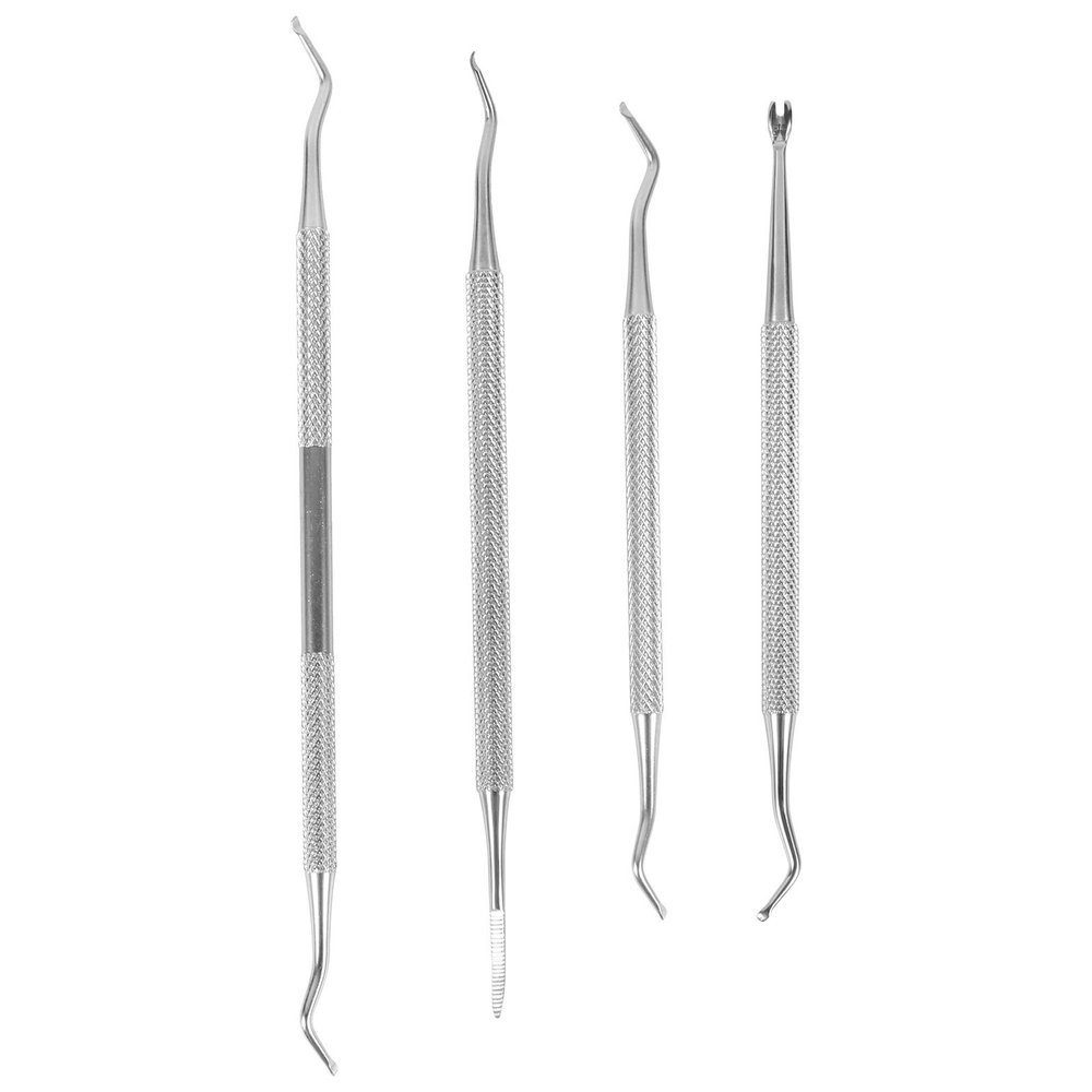 Beaupretty 4pcs Nail Care Tools Kit Cuticle Remover Nail Pusher for Manicure and Pedicure Portable and Efficient Silver