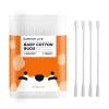 Baby Cotton Swabs 210 Count, Cotton Swabs For Personal Hygiene, Baby Safe Tips For Ear and Nose Clean With Biodegradable & Organic Cotton Buds, Double Tipped Safety Sticks, 100% Eco-Friendly view 1