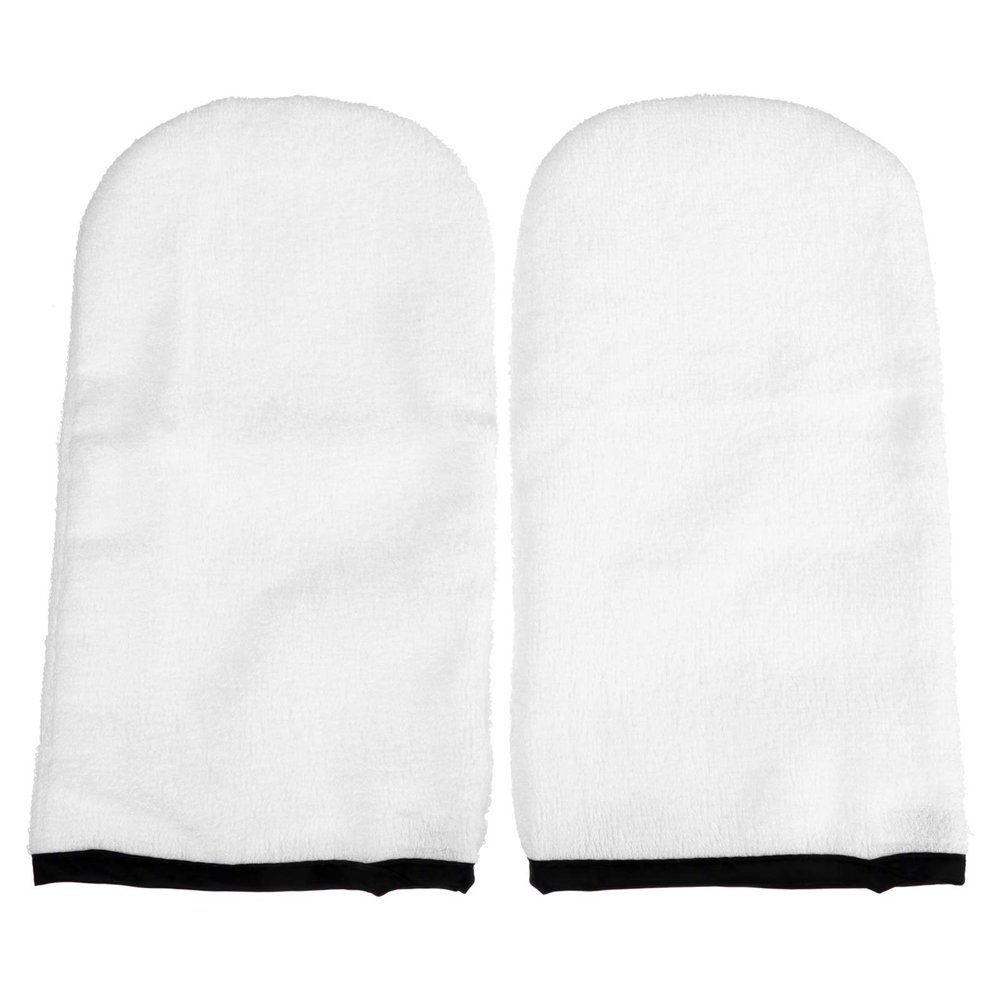 Beaupretty 1pair Paraffin Wax Bath Gloves Insulated Cloth Mitts for Hand Treatment and Manicure Care for Hot Wax Therapy and Moisturizing Spa Sessions Random
