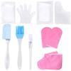 1 Set Hand and Foot Care Set Parrafin Wax for Hands Soothe Socks Paraffin Wax Foot Covers Paraffin Wax Mitts Spa Bath Mitt Frosted Heater Cotton Gloves (Foot Covers) Work Pink view 1