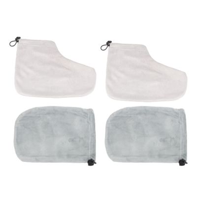 2 Pairs Gloves Hand Mitts for Ladies Wax Bath Foot Hand Cover Heated Mittens Wax Bath Mitts Hand Kit Warm Paraffin Treatments Paraffin Mitts Insulation Cotton Take a Bath
