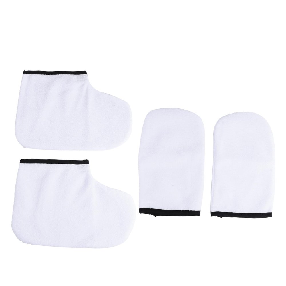 Beaupretty 4pcs Paraffin Wax Mitts for Hand and Feet Moisturizing Wax Booties and Gloves for Fits Absorption and Circulation for Home and Salon Use