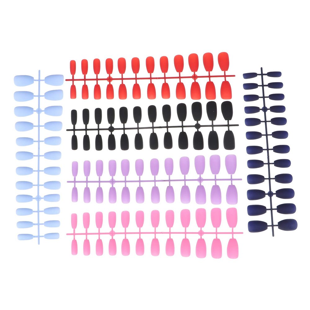 Beaupretty 6sets Full Cover Matte Fake Nails for Professional Manicure French Style False Nail Tips Colors for Parties and Events