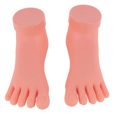 2 Pack Nail Art Nail Mannequin Foot Silicone Practice Foot Fake Hand Acrylic Practice Foot Manicure Tools Nail Foot Model Practice Foot Model Sock Mannequin Pedicure Set