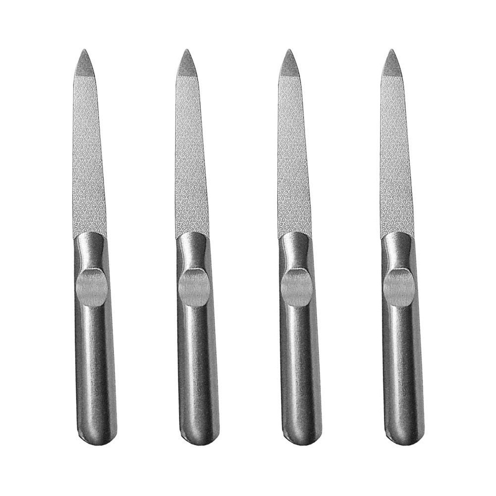 Beaupretty 4pcs Stainless Steel Nail File Manicure Tool for Nail Trimming and Smoothing Non Fingernail Files for Safe and Beautiful Growth
