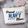 Proud Navy Mom Cosmetic Bag Navy Mom Gifts for Women Military Mom Gifts Navy Sailor Gifts Navy Deployment Gifts for Mom (Proud Navy Mom bag) view 3