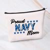 Proud Navy Mom Cosmetic Bag Navy Mom Gifts for Women Military Mom Gifts Navy Sailor Gifts Navy Deployment Gifts for Mom (Proud Navy Mom bag) view 4