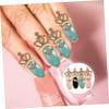 Beaupretty 4pcs Manicure Little Finger Ring Diamond Paw Miss Alloy view 4