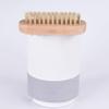 Beaupretty 4pcs Nail Brush Double-sided Nail Cleaner Pig Bristle Massage Brush for Manicure and Pedicure for Dust Removal Wood view 2