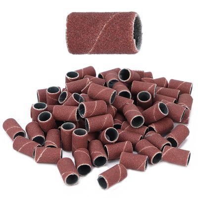 100 Pieces Manicure Sanding Bands Nail Drill Bands Nail Art Sanding Bands, Nail Sanding Circle Bands Pedicure Polishing File Remove Dead Skin for Salon Home(240#)