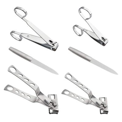 Beaupretty 6pcs Nail Clippers Kit Rotating Head for Easy Toenail and Fingernail Trimming Ergonomic Design Manicure and Pedicure Tools