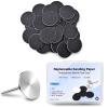 100pcs Foot File Sandpaper Disc with 1 Metal Shaft Replaceable Sanding Pads for Electric Foot Rasp Files Callus Cuticle Hard Dead Skin Removal Pedicure Tools,HJ-NF037 (180 Grit) view 1